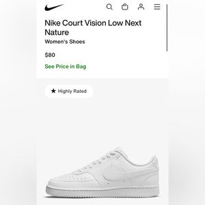 Men’s Nike White Shoes size 9.5 NWT